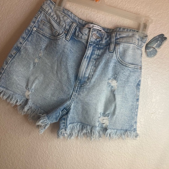 Light Blue Denim Shorts - Picture 1 of 8